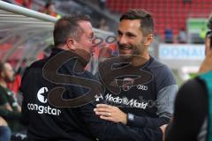 2. Bundesliga - Fußball - FC Ingolstadt 04 - FC St. Pauli - Cheftrainer Markus Kauczinski (Pauli) und Cheftrainer Stefan Leitl (FCI)