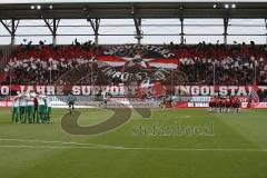 2. BL - Saison 2018/2019 - FC Ingolstadt 04 - Fans - Choreo - Die Fans bilden einen Kreis vor dem Spiel - Foto: Meyer Jürgen