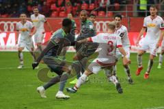 2. Bundesliga - FC Ingolstadt 04 - SSV Jahn Regensburg - Charlison Benschop (35 FCI) Alexander Nandzik (3 Jahn) Osayamen Osawe (14, FCI) Asger Sörensen (4 Jahn)