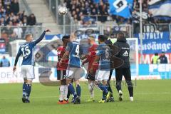 2. Bundesliga - FC Ingolstadt 04 - Hamburger SV - Spiel ist aus 1:2, Streit Arp, Fiete (15 HSV) Frederic Ananou (2, FCI) van Drongelen, Rick (4 HSV) Sonny Kittel (10, FCI) Douglas Santos (6 HSV)