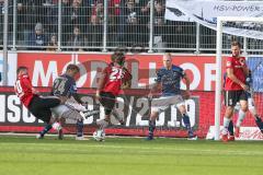 Regionalliga Bayern - Saison 2018/2019 - FC Ingolstadt 04 II - Hamburger SV - Stefan Kutschke (#20 FCI) beim Kopfball - Kotzke Jonathan (#25 FCI) - Foto: Meyer Jürgen
