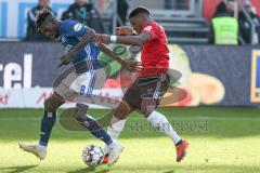 Regionalliga Bayern - Saison 2018/2019 - FC Ingolstadt 04 II - Hamburger SV - Frederic Ananou (#2 FCI) - Holtby Lewis (#8 Hamburg) - Foto: Meyer Jürgen