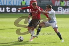 2. BL - Saison 2018/2019 - FC Ingolstadt 04 - DSC Arminia Bielefeld - Konstantin Kerschbaumer (#7 FCI) - Tom Schütz (#6 Bielefeld) - Foto: Meyer Jürgen