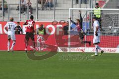 2. BL - Saison 2018/2019 - FC Ingolstadt 04 - SC Paderborn 07 - Der 0:2 Führungstreffer durch Paderborn - Marco Knaller Torwart (#16 FCI) - Marvin Matip (#34 FCI) - Foto: Meyer Jürgen