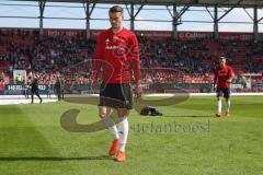 2. BL - Saison 2018/2019 - FC Ingolstadt 04 - SV Sandhausen - Stefan Kutschke (#20 FCI) verlässt das Spielfeld nach dem warm machen  - Foto: Meyer Jürgen