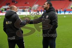 2. Bundesliga - FC Ingolstadt 04 - MSV Duisburg - Cheftrainer Alexander Nouri (FCI) vor dem Spiel mit Cheftrainer Torsten Lieberknecht (Duisburg)