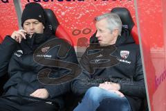 2. Bundesliga - FC Ingolstadt 04 - 1. FC Heidenheim - Cheftrainer Jens Keller (FCI) mit Co-Trainer Thomas Stickroth (FCI)