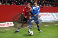 2. Bundesliga - Fußball - FC Ingolstadt 04 - 1. FC Magdeburg - Björn Paulsen (4, FCI) Marius Bülter (26 Magdeburg)