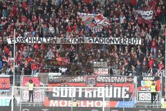 2. Bundesliga - FC Ingolstadt 04 - SV Darmstadt 98 - Spruchband Fans Kurve Fahnen