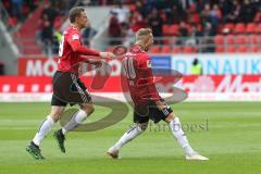 2. Bundesliga - FC Ingolstadt 04 - SV Darmstadt 98 - Tor durch Sonny Kittel (10, FCI) Jubel Marcel Gaus (19, FCI)