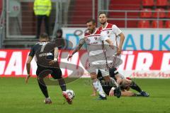 2. Bundesliga - FC Ingolstadt 04 - MSV Duisburg - mitte Robin Krauße (23, FCI) Andreas Wiegel (7 Duisburg)