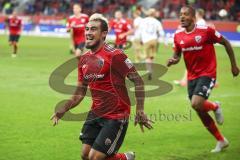 2. Bundesliga - Fußball - FC Ingolstadt 04 - FC Erzgebirge Aue - Tor 2:1 Jubel Darío Lezcano (11, FCI), Charlison Benschop (35 FCI)