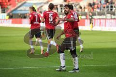 2. Bundesliga - FC Ingolstadt 04 - DSC Arminia Bielefeld - Tor Jubel 1:0 für FCI durch Almog Cohen (8, FCI)