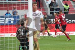 2. Bundesliga - Fußball - FC Ingolstadt 04 - FC Erzgebirge Aue - Tor Jubel FCI Thorsten Röcher (29 FCI) Torwart Haas Daniel (Aue 34)
