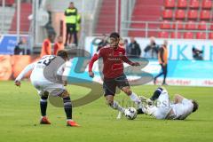 2. Bundesliga - FC Ingolstadt 04 - DSC Arminia Bielefeld - Zweikampf Jonathan ClaussPaulo Otavio (6, FCI), Brian Behrendt (3 Bielefeld) am Boden