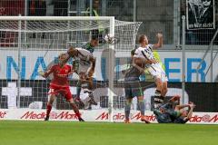 2. BL - Saison 2018/2019 - FC Ingolstadt 04 - FC St. Pauli - Marvin Matip (#34 FCI) rettet mit einem Kopfball - Marco Knaller (#16 FCI) - Foto: Meyer Jürgen