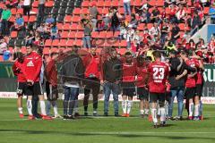 2. Bundesliga - Fußball - FC Ingolstadt 04 - SV Sandhausen - Spiel ist aus, 1:2, Niederlage für FCI, Besprechung am Platz