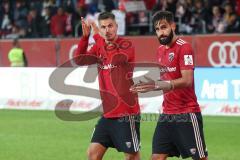 2. Bundesliga - Fußball - FC Ingolstadt 04 - FC Erzgebirge Aue - Spiel ist aus Sieg 3:2 Jubel Thorsten Röcher (29 FCI) Lucas Galvao (3 FCI)