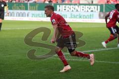 2. Bundesliga - FC Ingolstadt 04 - SC Paderborn 07 - Konstantin Kerschbaumer (7, FCI) trifft zum Anschlusstreffer Tor Jubel 1:2,