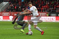 2. Bundesliga - FC Ingolstadt 04 - SSV Jahn Regensburg - Darío Lezcano (11, FCI) Asger Sörensen (4 Jahn) Zweikampf