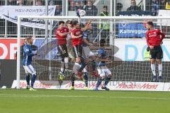 Regionalliga Bayern - Saison 2018/2019 - FC Ingolstadt 04 II - Hamburger SV -Almog Cohen (#8 FCI) - Kotzke Jonathan (#25 FCI) - Pollersbeck Julian (#1 Hamburg) - Fatih Kaya (#36 FCI) -  Foto: Meyer Jürgen