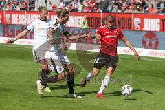 2. BL - Saison 2018/2019 - FC Ingolstadt 04 - SV Sandhausen - Paulo Otavio (#6 FCI) - Dennis Diekmeier (#18 Sandhausen) - Foto: Meyer Jürgen