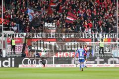 2. BL - Saison 2018/2019 - FC Ingolstadt 04 - Darmstadt 98 - Fans - Fankurve - Banner - Choreo - Foto: Meyer Jürgen