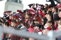 2. Bundesliga - FC Ingolstadt 04 - SV Darmstadt 98 - Jubel Fans Choreo Schal Fahnen Kurve