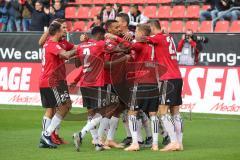 2. Bundesliga - FC Ingolstadt 04 - DSC Arminia Bielefeld - Tor Jubel 1:0 für FCI durch Almog Cohen (8, FCI) mit Stefan Kutschke (20, FCI), Phil Neumann (26, FCI) Konstantin Kerschbaumer (7, FCI) Paulo Otavio (6, FCI) Frederic Ananou (2, FCI) Robin Krauße 