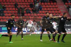 2. Bundesliga - FC Ingolstadt 04 - MSV Duisburg - Tor Ausgleich 1:1, Marvin Matip (34, FCI) Jubel Stefan Kutschke (20, FCI) und Frederic Ananou (2, FCI) laufen ihm nach