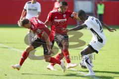 2. BL - Saison 2018/2019 - FC Ingolstadt 04 - SC Paderborn 07 - Thomas Pledl (#30 FCI) - Marvin Matip (#34 FCI) - Babacar Gueye (#27 Paderborn) - Foto: Meyer Jürgen