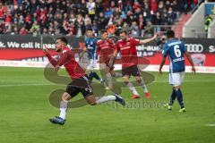 2. Bundesliga - FC Ingolstadt 04 - Hamburger SV - Tor 1:2 Anschlußtreffer durch Fatih Kaya (36, FCI) Jubel