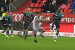 2. Bundesliga - FC Ingolstadt 04 - SSV Jahn Regensburg - Marcel Correia (14 Jahn) Charlison Benschop (35 FCI) Stefan Kutschke (20, FCI)