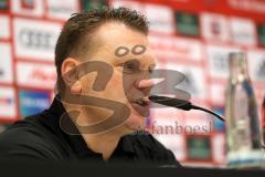 2. Bundesliga - Fußball - FC Ingolstadt 04 - SV Sandhausen - Pressekonferenz nach dem Spiel, Cheftrainer Uwe Koschinat (Sandhausen)