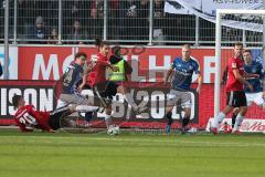 Regionalliga Bayern - Saison 2018/2019 - FC Ingolstadt 04 II - Hamburger SV - Stefan Kutschke (#20 FCI) beim Kopfball - Kotzke Jonathan (#25 FCI) - Foto: Meyer Jürgen