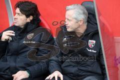 2. Bundesliga - FC Ingolstadt 04 - SSV Jahn Regensburg - Cheftrainer Jens Keller (FCI) mit Co-Trainer Thomas Stickroth (FCI)