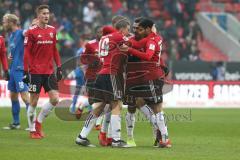 2. Bundesliga - FC Ingolstadt 04 - 1. FC Heidenheim - Tor Jubel Darío Lezcano (11, FCI) 1:0, mit Konstantin Kerschbaumer (7, FCI) Sonny Kittel (10, FCI) Marcel Gaus (19, FCI) Phil Neumann (26, FCI) Paulo Otavio (6, FCI)