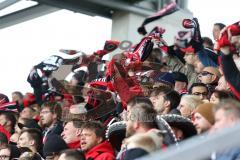 2. Bundesliga - FC Ingolstadt 04 - SV Darmstadt 98 - Jubel Fans Choreo Schal Fahnen Kurve