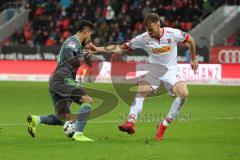 2. Bundesliga - FC Ingolstadt 04 - SSV Jahn Regensburg - Darío Lezcano (11, FCI) Asger Sörensen (4 Jahn) Zweikampf