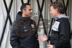 2. Bundesliga - FC Ingolstadt 04 - DSC Arminia Bielefeld - Cheftrainer Alexander Nouri (FCI) vor dem Spiel mit Cheftrainer Jeff Saibene (Bielefeld)