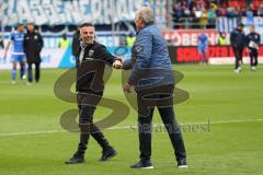 2. Bundesliga - FC Ingolstadt 04 - SV Darmstadt 98 - Sieg 3:0, Jubel, Vorsitzender des Vorstandes Peter Jackwerth (FCI) Cheftrainer Tomas Oral (FCI)