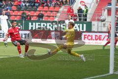 2. BL - Saison 2018/2019 - FC Ingolstadt 04 - Holstein Kiel - Der 1:0 Treffer durch Dario Lezcano (#11 FCI) - jubel - Dominik Reimann Torwart (#35 Kiel) - Foto: Meyer Jürgen