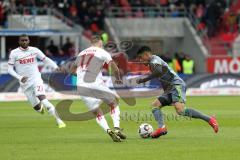 2. Bundesliga - FC Ingolstadt 04 - 1. FC Köln - Clemens, Christian (17 Köln) Paulo Otavio (6, FCI)