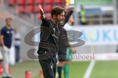 2. Bundesliga, 2. Spieltag, Fußball, FC Ingolstadt 04 - SpVgg Greuther Fürth, Cheftrainer Stefan Leitl (FCI) schreit