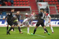2. Bundesliga - FC Ingolstadt 04 - MSV Duisburg - Hacke Sonny Kittel (10, FCI) zu Marvin Matip (34, FCI) der zum Ausgleich trifft, Enis Hajri (3 Duisburg)