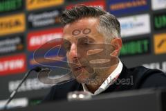 2. Bundesliga - Relegation - FC Ingolstadt 04 - SV Wehen Wiesbaden - Pressekonferenz nach dem Spiel, Ingolstadt abgestiegen und Wiesbaden aufgestiegen, Cheftrainer Tomas Oral (FCI)