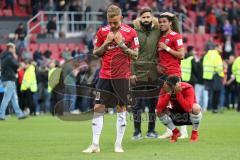 2. Bundesliga - Relegation - FC Ingolstadt 04 - SV Wehen Wiesbaden 2:3 - Niederlage enttäuscht, abgestiegen 3. Liga, Ratlosigkeit, Sonny Kittel (10, FCI) Lucas Galvao (3 FCI) Paulo Otavio (6, FCI) Christian Träsch (28, FCI)