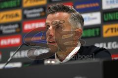 2. Bundesliga - Relegation - FC Ingolstadt 04 - SV Wehen Wiesbaden - Pressekonferenz nach dem Spiel, Ingolstadt abgestiegen und Wiesbaden aufgestiegen, Cheftrainer Tomas Oral (FCI)