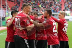 2. Bundesliga - Relegation - FC Ingolstadt 04 - SV Wehen Wiesbaden 2:3 - Tor Jubel Konstantin Kerschbaumer (7, FCI) 1:1 Ausgleich, mit Stefan Kutschke (20, FCI) Robin Krauße (23, FCI) Thomas Pledl (30, FCI) Marcel Gaus (19, FCI)