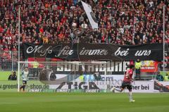 2. Bundesliga - Fußball - FC Ingolstadt 04 - SV Wehen Wiesbaden - Fankurve - Banner - Choreo -